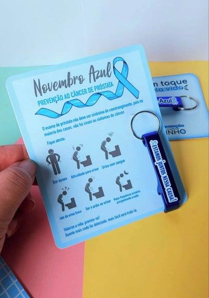 Card com Abridor de Garrafa- Novembro Azul