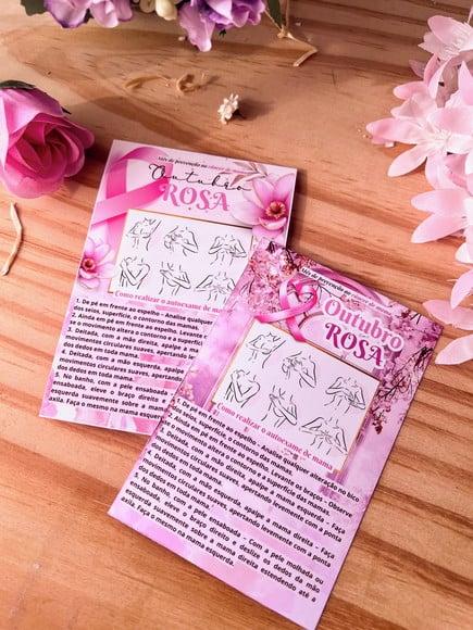 Card com Balinha Bubbaloo- Outubro Rosa