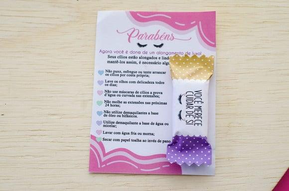 CARD COM BALINHA Cílios
