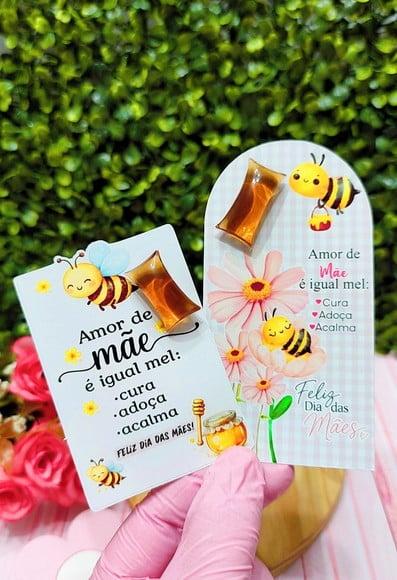 Card com Balinha de Mel- Dia das Mães