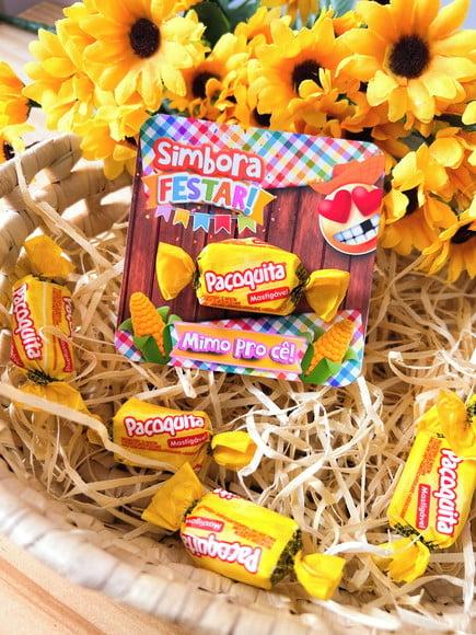 Card com Balinha de Paçoca- Festa Junina