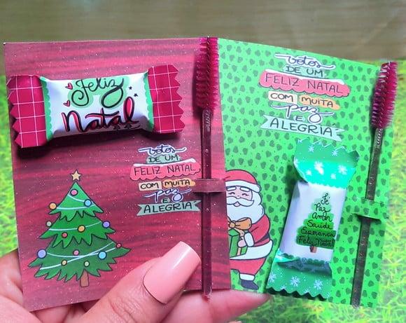 Card com Balinha e Escovinha- Natal