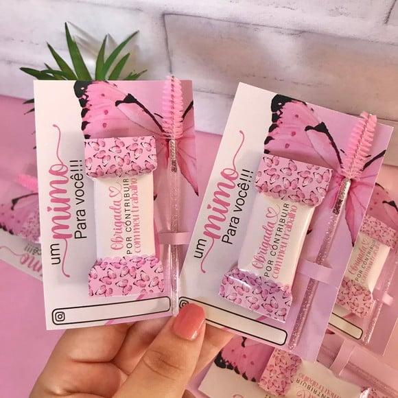Card com Balinha e escovinha ou com Mini Lixa- Mimo Cliente