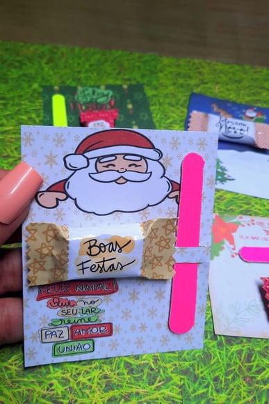 Card com Balinha e Mini Lixa- Natal
