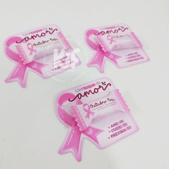 Card com Balinha Outubro Rosa