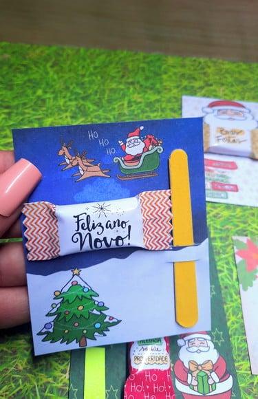 Card com Balinha e Mini Lixa- Natal