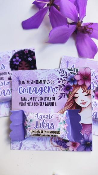 Card com Balinha- Agosto Lilás