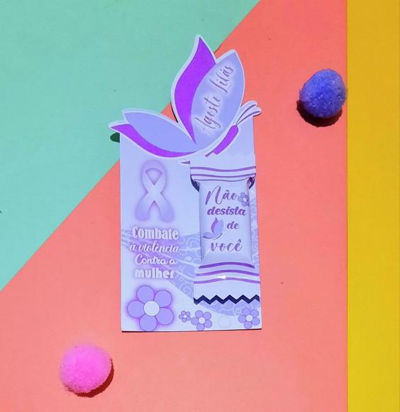 Card com Balinha- Agosto Lilás