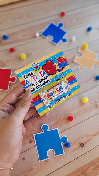Card com Balinha- Autismo- Abril Azul