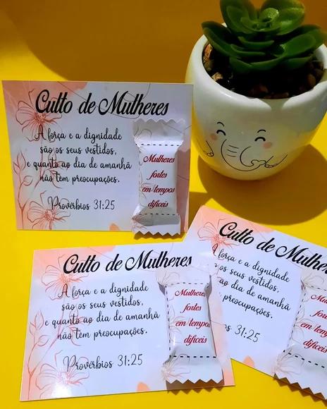 Card com Balinha- CULTO de Mulheres
