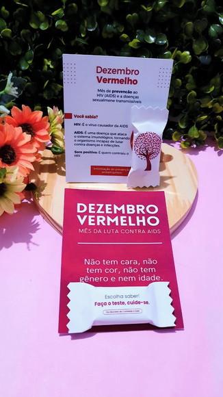 Card com Balinha- Dezembro Vermelho