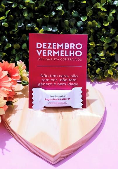 Card com Balinha- Dezembro Vermelho