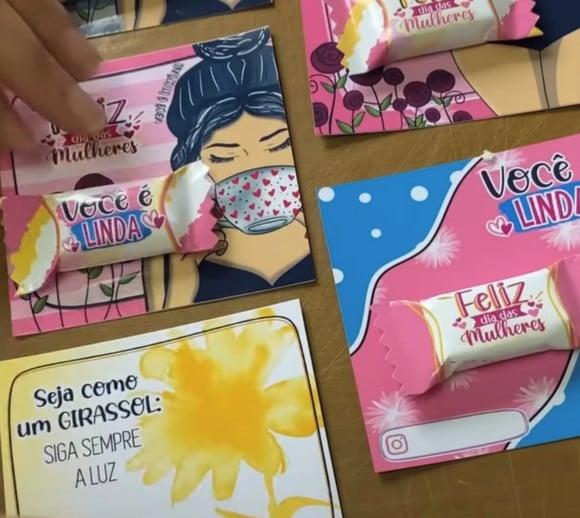 Card com Balinha- DIA DA MULHER