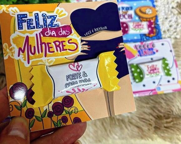 Card com Balinha- DIA DA MULHER
