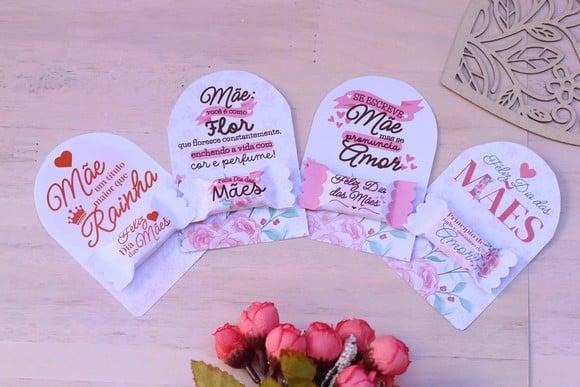 Card com Balinha- Dia das Mães