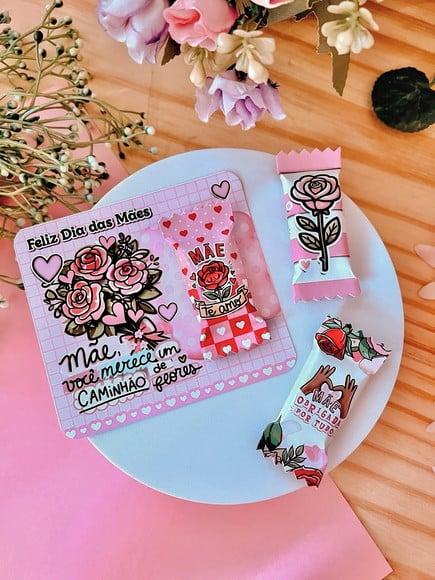 Card com Balinha- Dia das Mães