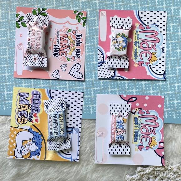 Card com Balinha- Dia das Mães