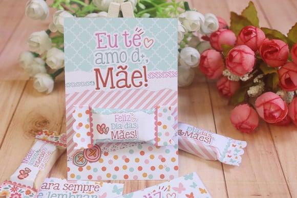 Card com Balinha- Dia das Mães