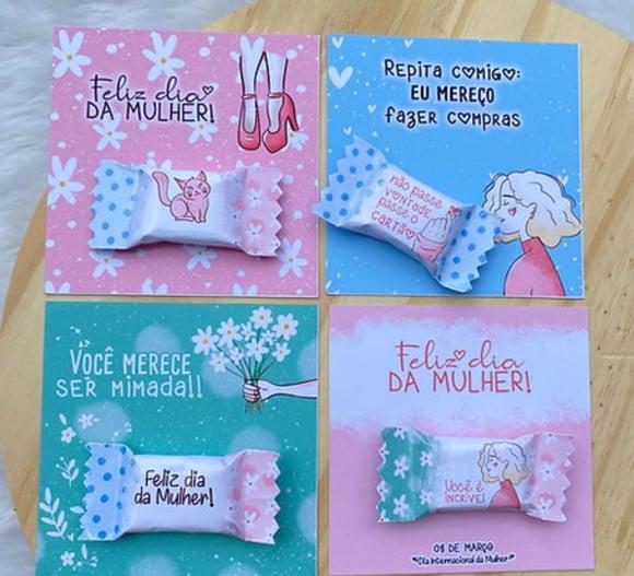 Card com Balinha- Dia das Mulheres
