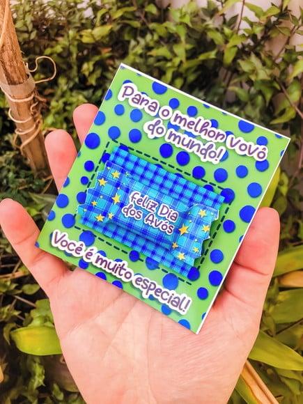 Card com balinha- Dia dos Avós