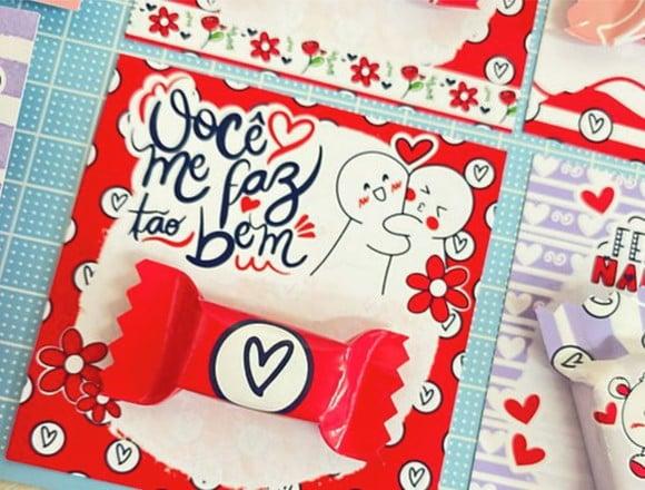 Card com Balinha- DIA DOS NAMORADOS