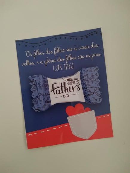 Card com balinha- Dia dos Pais