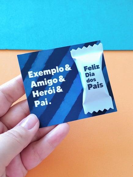 Card Com Balinha- Dia Dos Pais