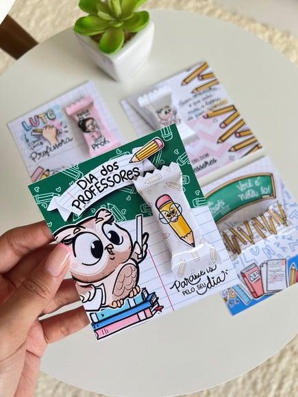 Card Com Balinha- Dia Dos Professores