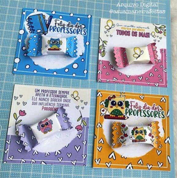 Card Com Balinha- Dia Dos Professores