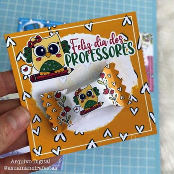 Card Com Balinha- Dia Dos Professores