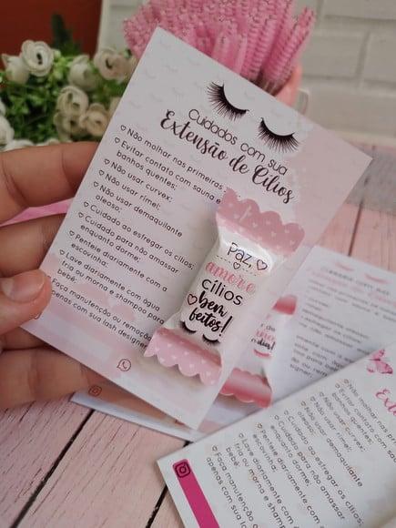 Card com Balinha- Extenção de Cílios