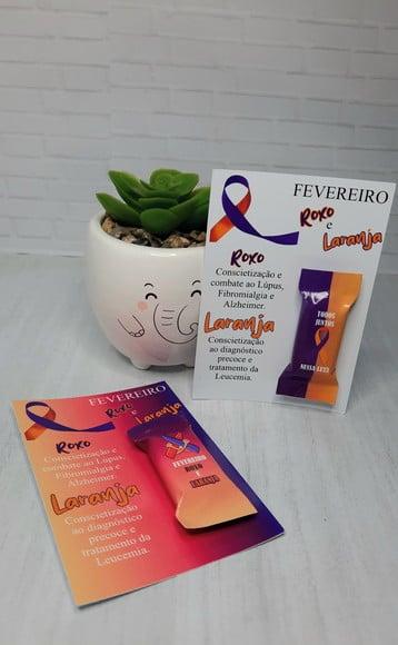 Card com Balinha- Fevereiro Roxo e Laranja