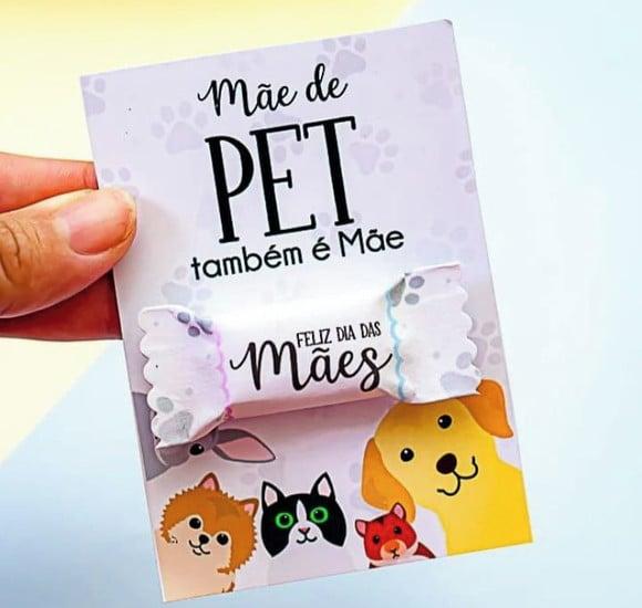 Card com Balinha- Mãe de Pet- Dia das Mães