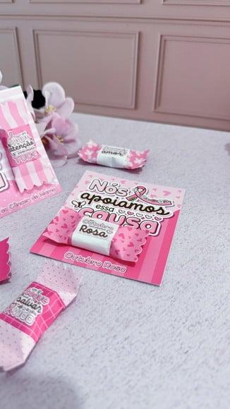 Card com Balinha- Outubro Rosa