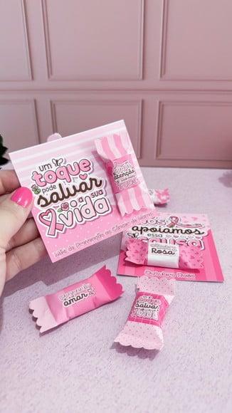 Card com Balinha- Outubro Rosa
