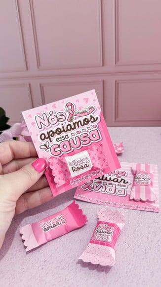 Card com Balinha- Outubro Rosa