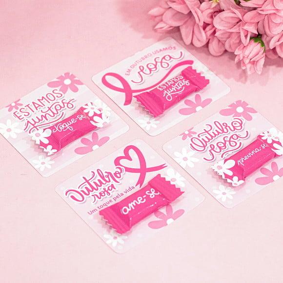 Card com Balinha- Outubro Rosa