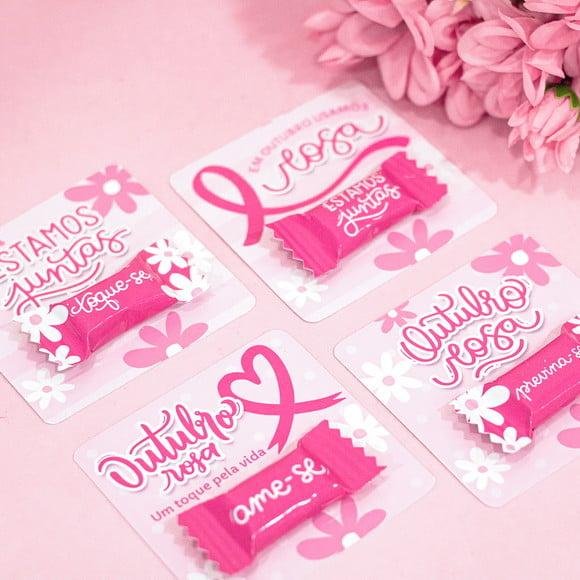 Card com Balinha- Outubro Rosa