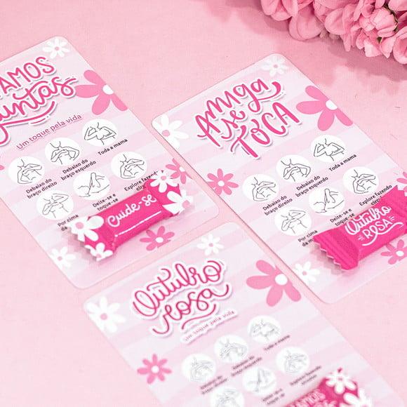 Card com Balinha- Outubro Rosa