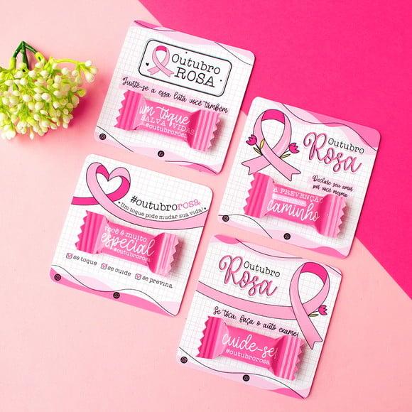 Card com Balinha- Outubro Rosa