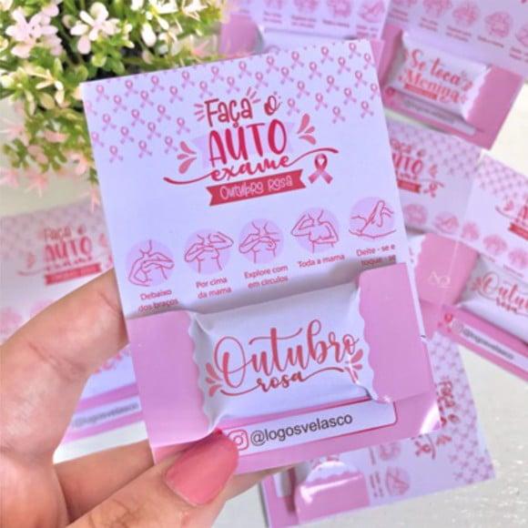 Card com Balinha- Outubro Rosa