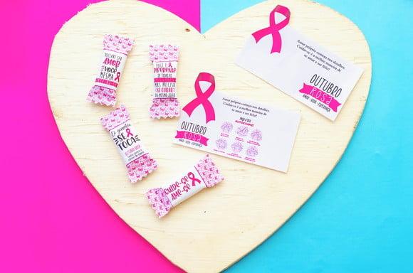 Card com Balinha- Outubro Rosa