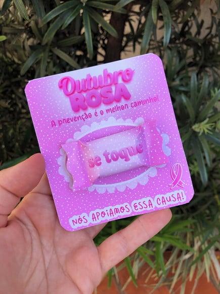 Card com Balinha- Outubro Rosa