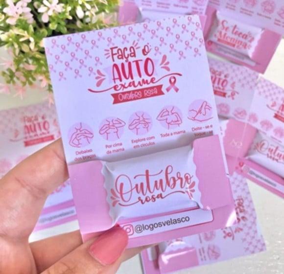 Card Com Balinha- Outubro Rosa