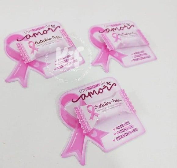 Card Com Balinha- Outubro Rosa