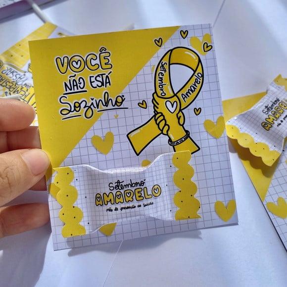 Card com Balinha- Setembro Amarelo -leia Descrição!
