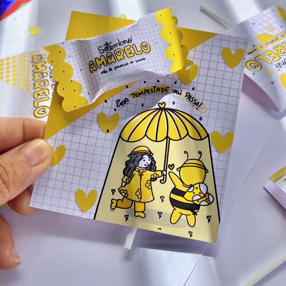 Card com Balinha- Setembro Amarelo -leia Descrição!