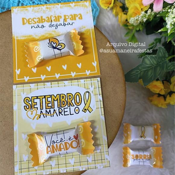 Card com Balinha- Setembro Amarelo -leia Descrição!