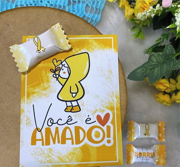 Card com Balinha- Setembro Amarelo -leia Descrição!