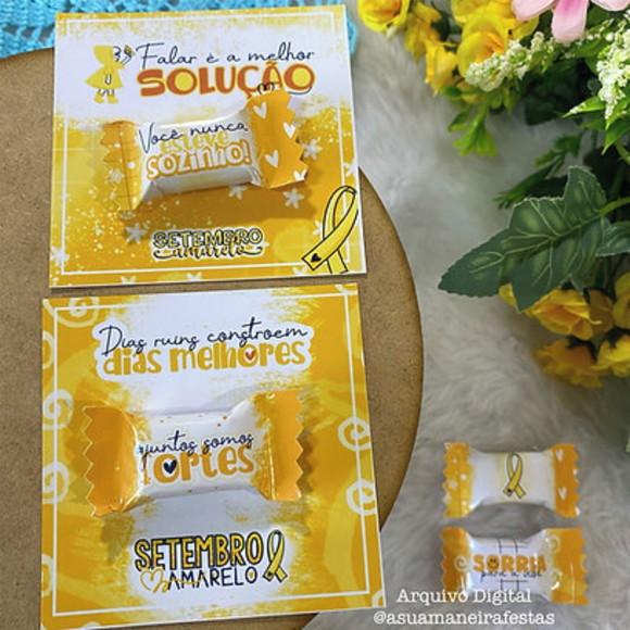 Card com Balinha- Setembro Amarelo -leia Descrição!